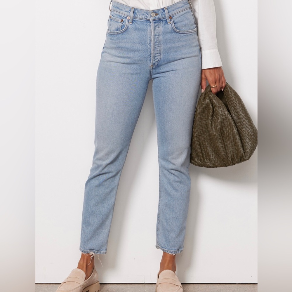 agolde high rise crop jeans